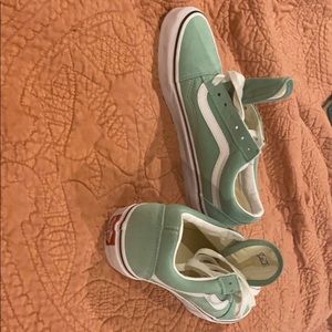 Vans mint green size 7.5 women or 6 men